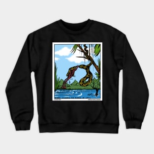 Never Give Up Funny Animal Reptile Novelty Gift Crewneck Sweatshirt